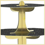 Black & Gold Cupcake Stand - 3-Tier