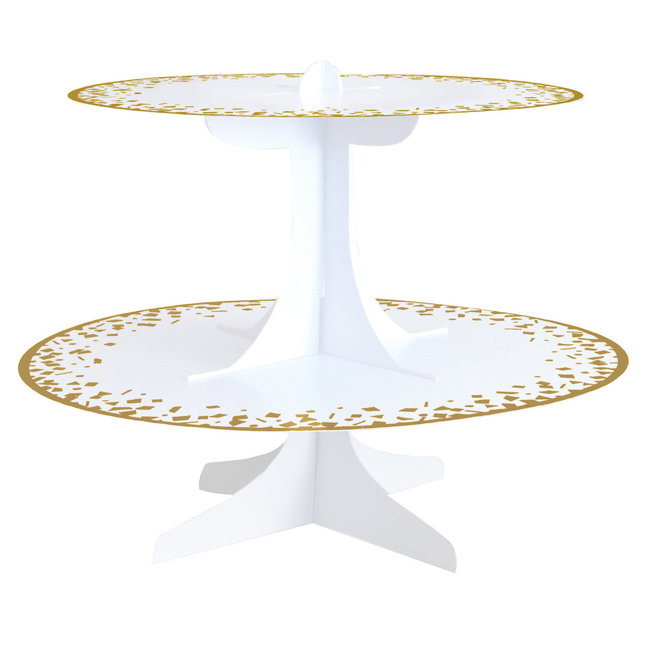Gold & White Cupcake Stand  2-Tiers