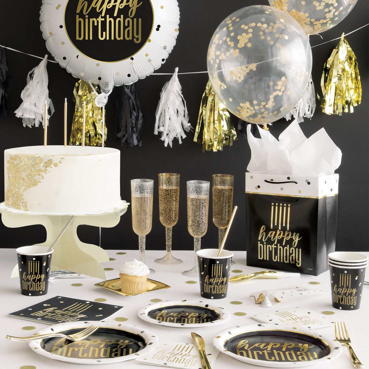 Gold Foil Stamped Cake Stand
