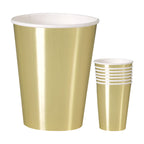 Gold Foil 12oz Paper Cups (Pack of 8)