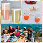 Gold Foil 12oz Paper Cups (Pack of 8)