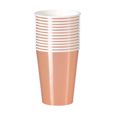 Rose Gold Foil Paper Cups (Pack of 8)