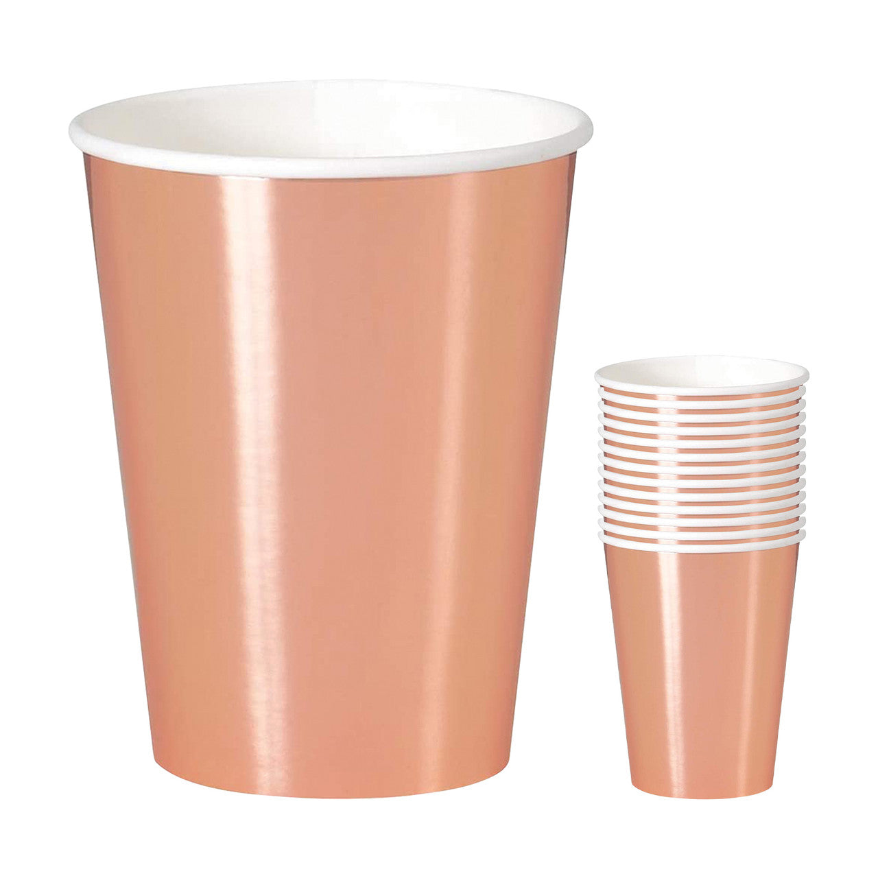 Rose Gold Foil Paper Cups (Pack of 8)