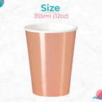 Rose Gold Foil Paper Cups (Pack of 8)