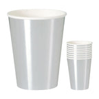 12oz Paper Cups (Pack of 8) - Silver Foil