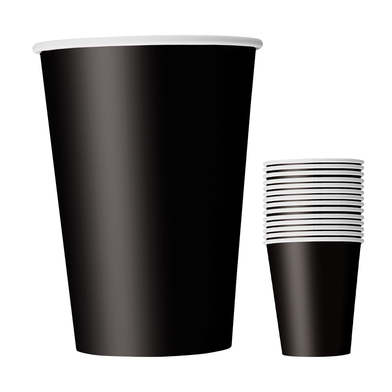 Midnight Black 9oz Paper Cups (Pack of 14)