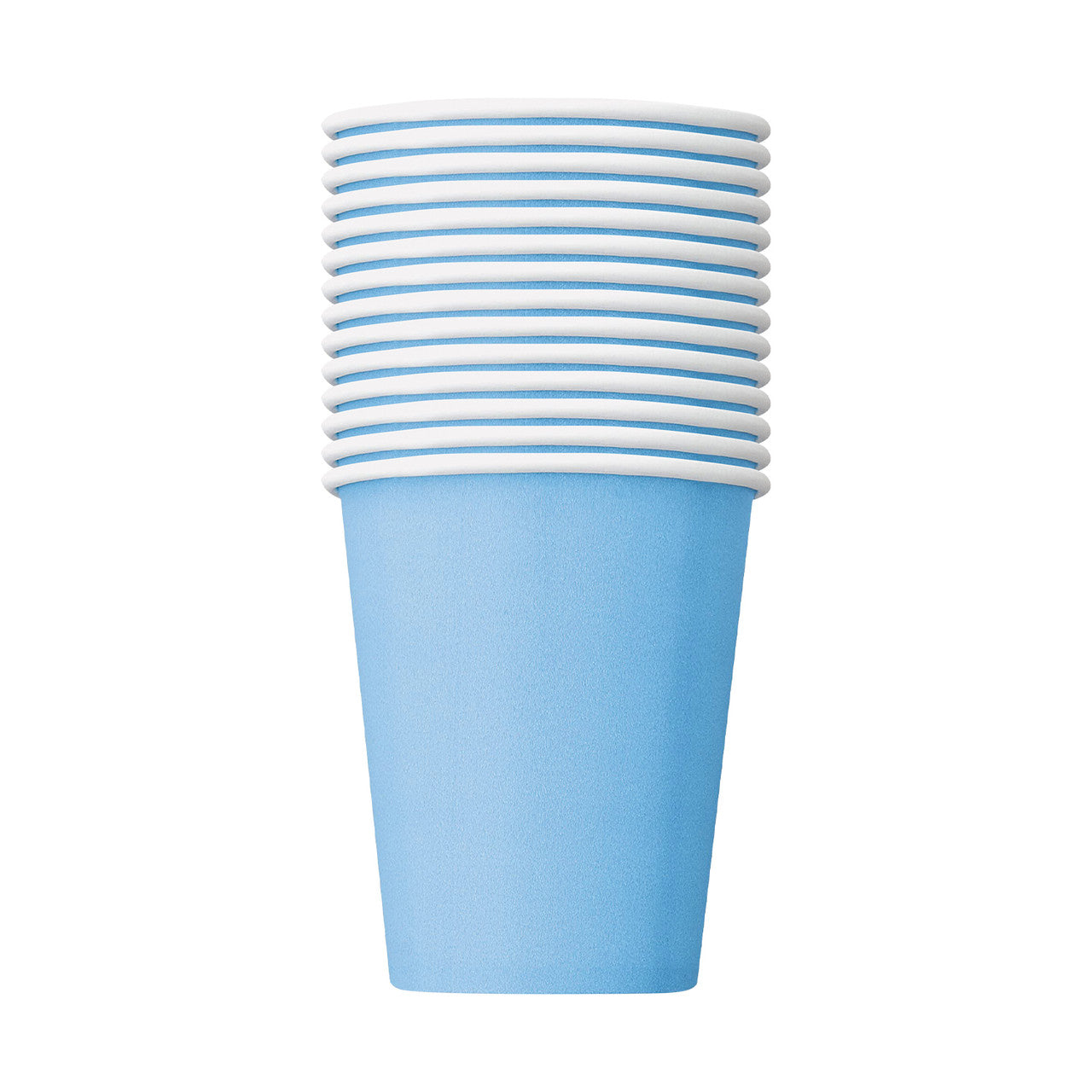 Powder Blue 9oz Paper Cups (Pack of 14)