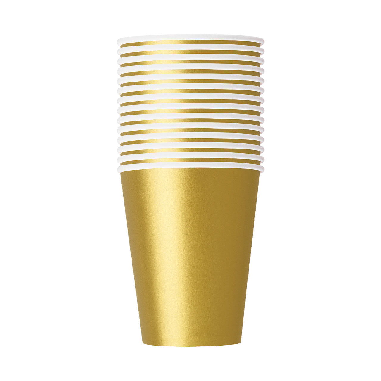 Gold 9oz Paper Cups (Pack of 14)