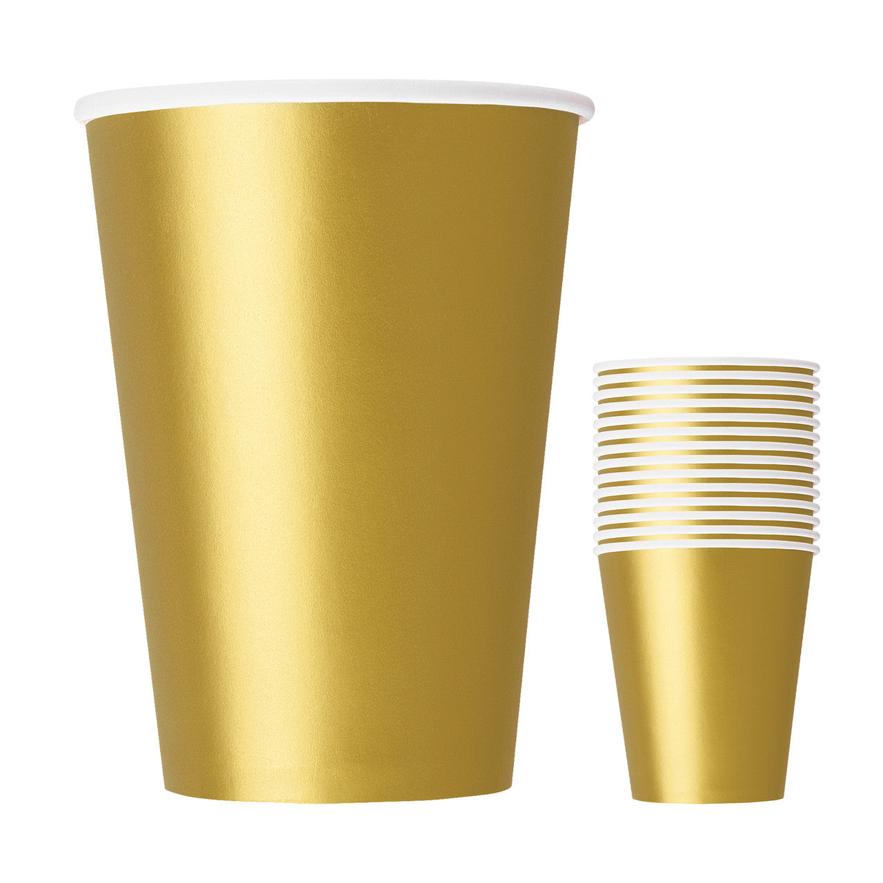 Gold 9oz Paper Cups (Pack of 14)