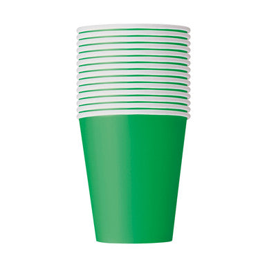 Emerald Green 9oz Paper Cups (Pack of 14)
