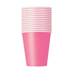 Hot Pink 9oz Paper Cups (Pack of 14)