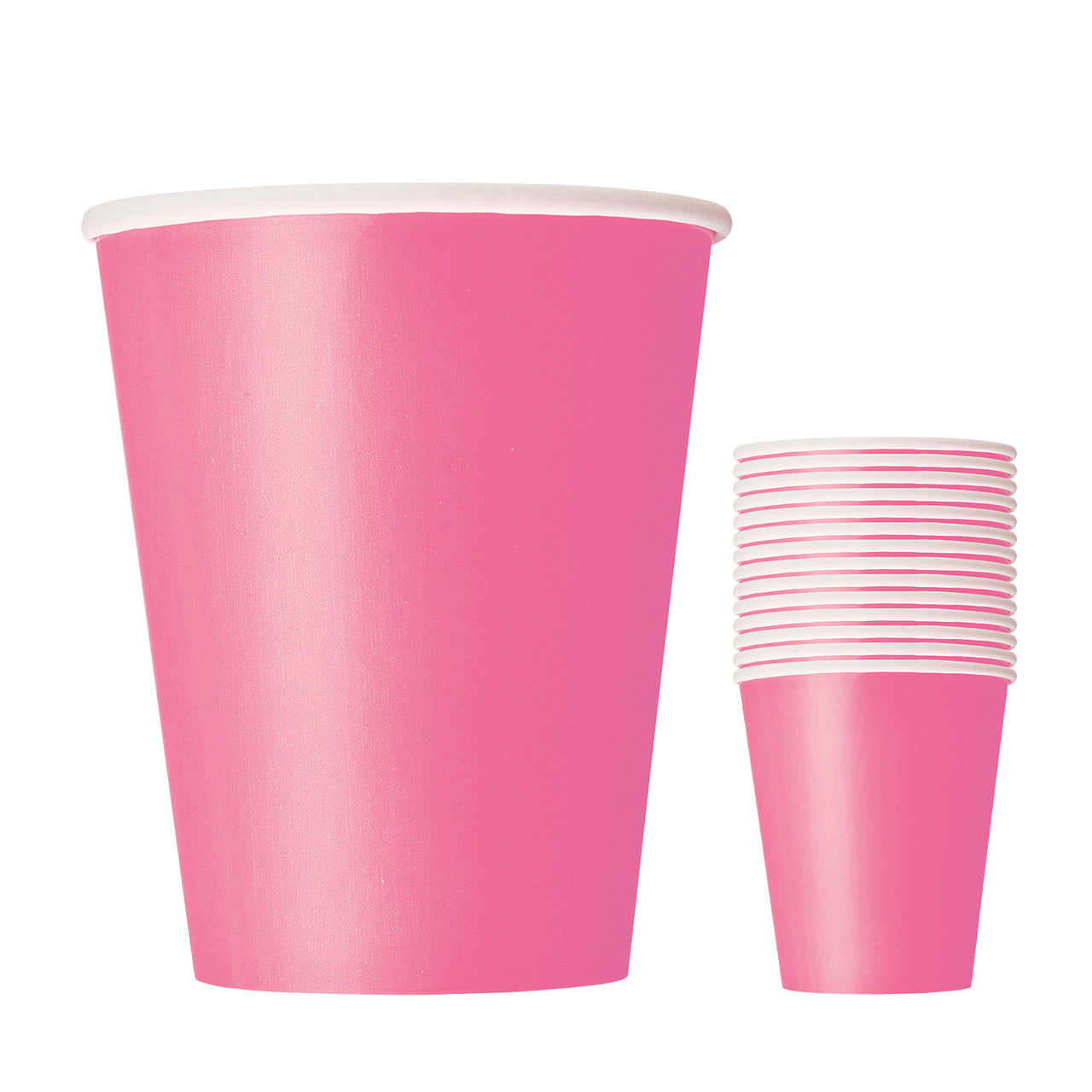 Hot Pink 9oz Paper Cups (Pack of 14)