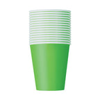 Lime Green 9oz Paper Cups (Pack of 14)
