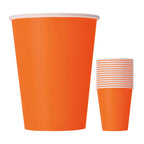 Pumpkin Orange 9oz Paper Cups (Pack of 14)