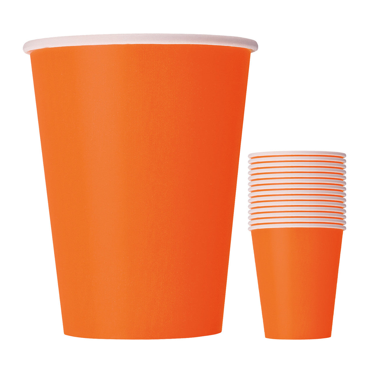 Pumpkin Orange 9oz Paper Cups (Pack of 14)