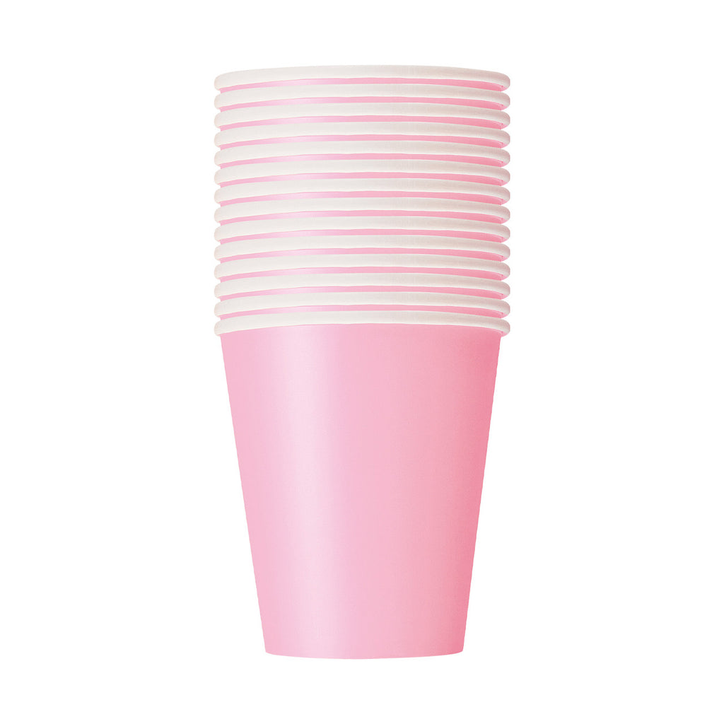 Lovely Pink 9oz Paper Cups (Pack of 14)