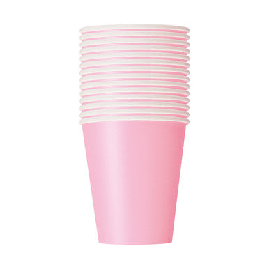 Lovely Pink 9oz Paper Cups (Pack of 14)