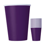 Deep Purple 9oz Paper Cups (Pack of 14)