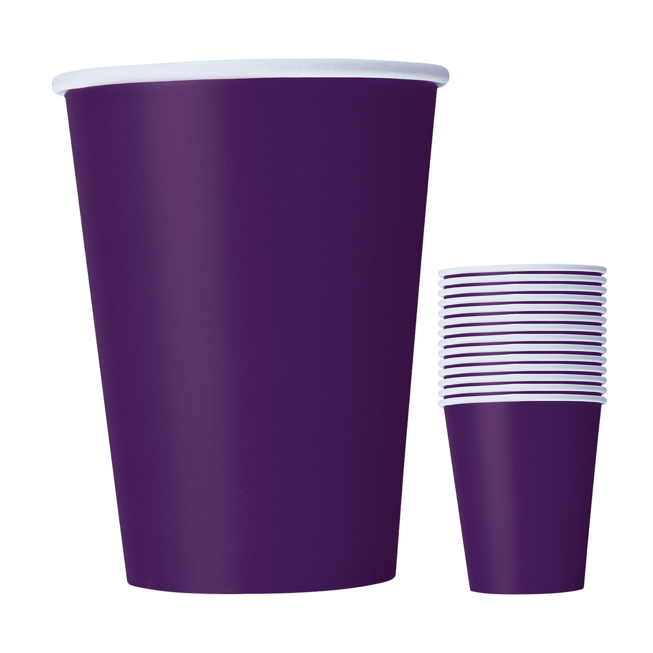Deep Purple 9oz Paper Cups (Pack of 14)