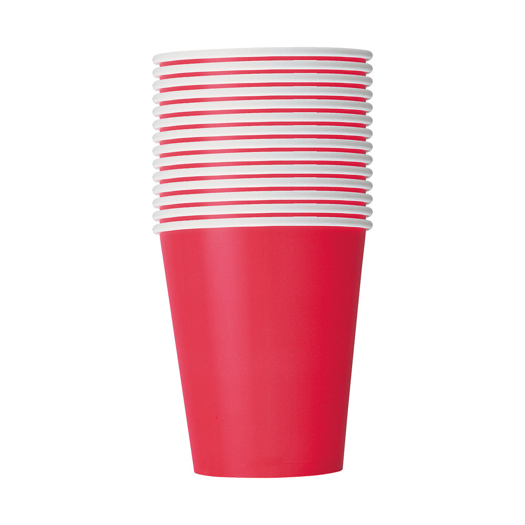 Ruby Red 9oz Paper Cups (Pack of 14)