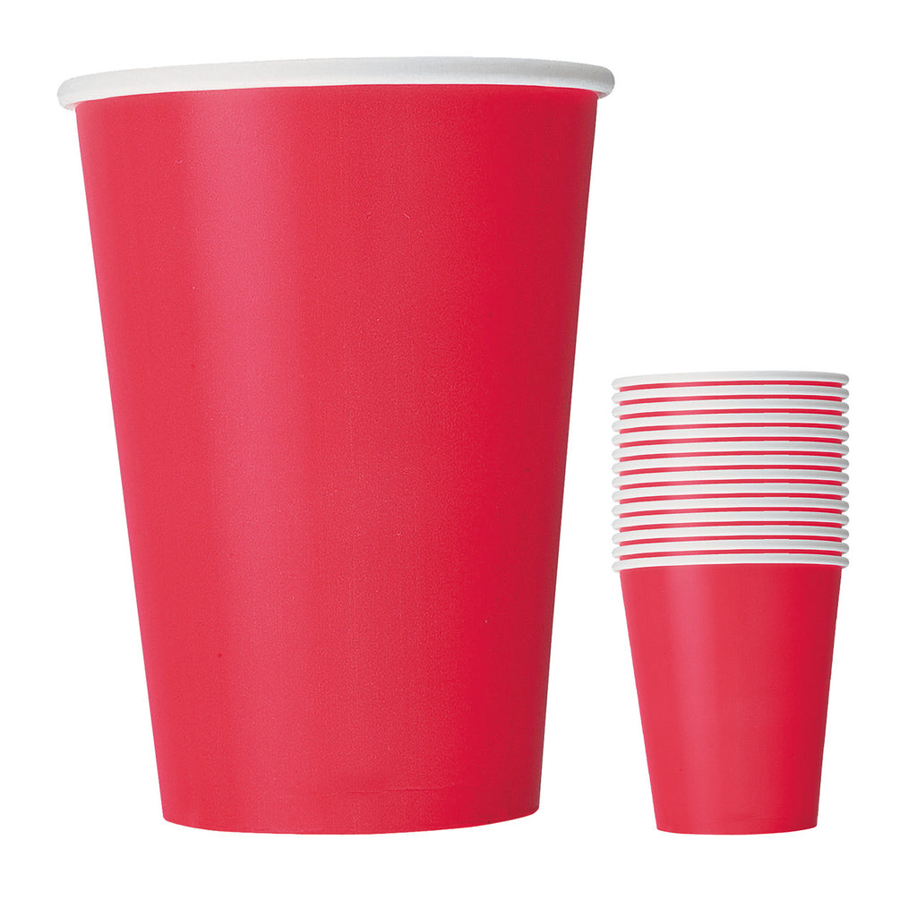 Ruby Red 9oz Paper Cups (Pack of 14)