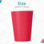 Ruby Red 9oz Paper Cups (Pack of 14)