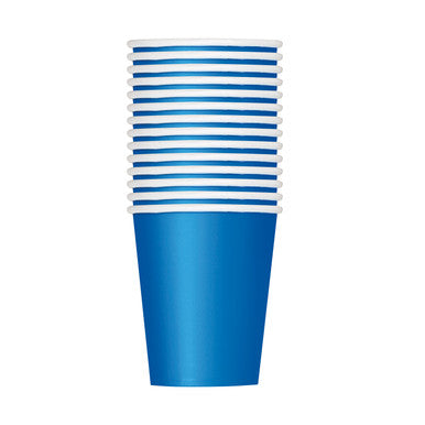 Royal Blue 9oz Paper Cups (Pack of 14)
