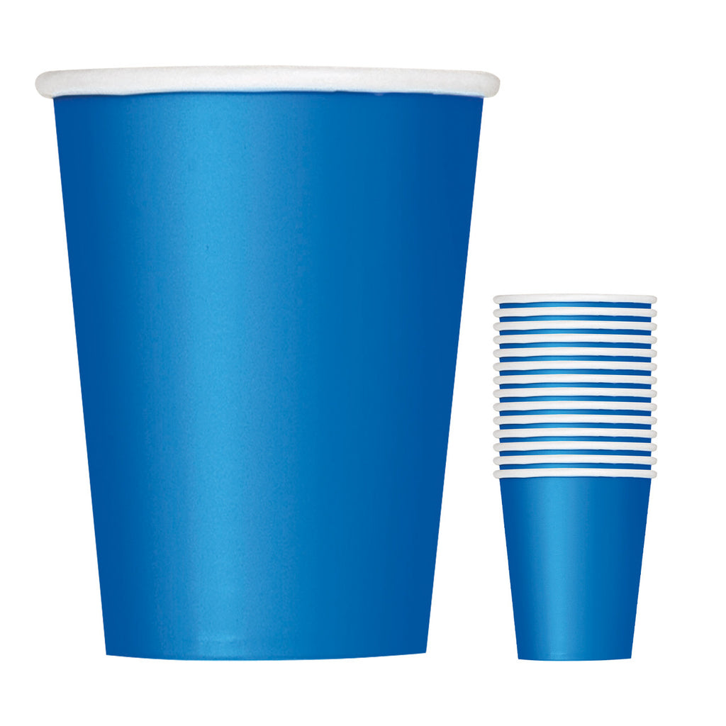 Royal Blue 9oz Paper Cups (Pack of 14)