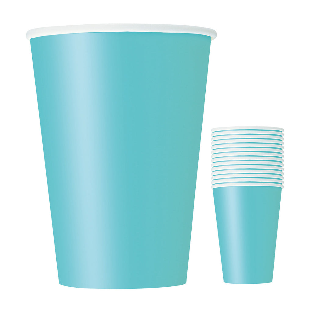 Terrific Teal 9oz Paper Cups (Pack of 14)