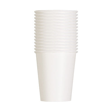 White 9oz Paper Cups (Pack of 14)