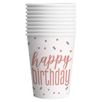Rose Gold Glitz Paper Cups (Pack of 8)