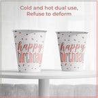 Rose Gold Glitz Paper Cups (Pack of 8)