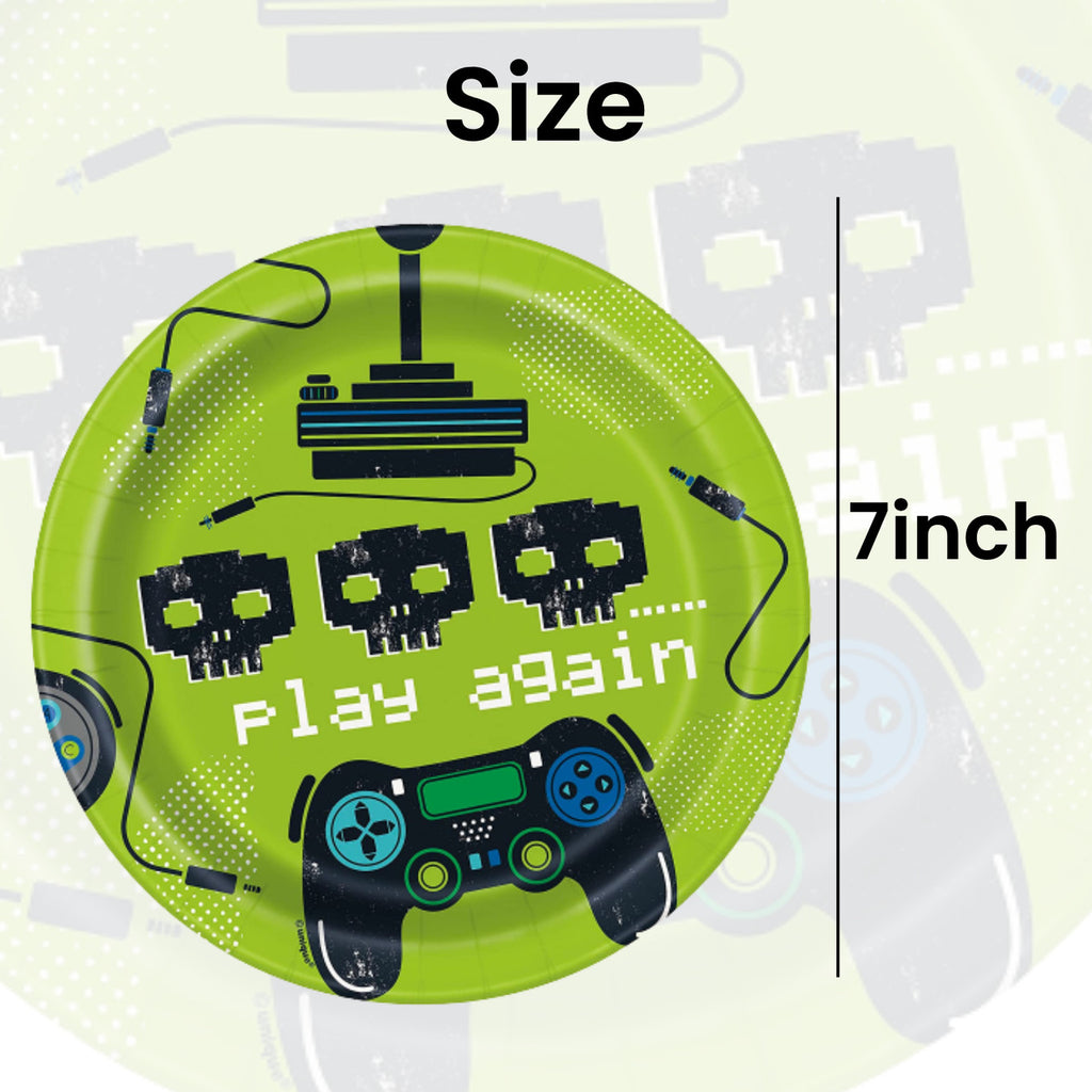 Gamer Themed Round Plates