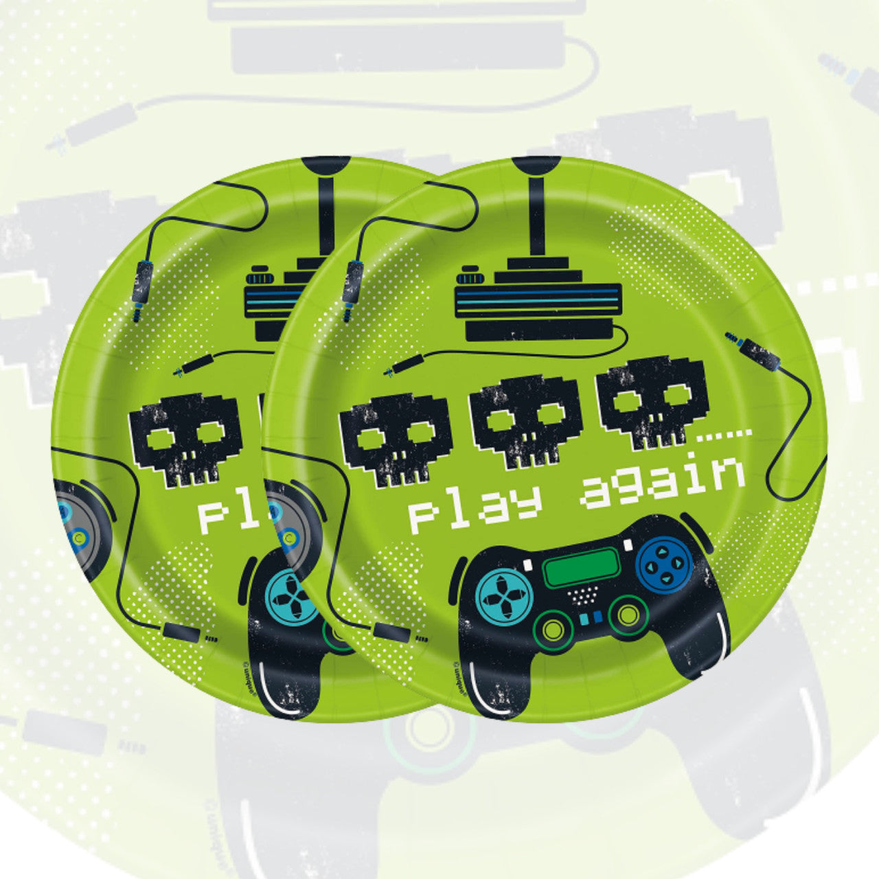 Gamer Themed Round Plates