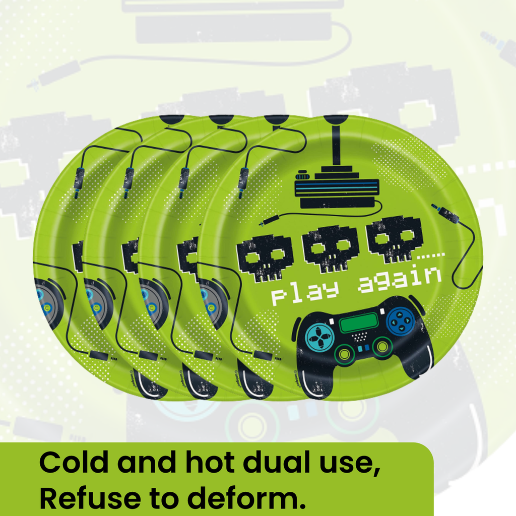 Gamer Themed Round Plates