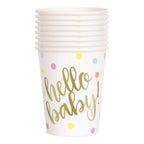 Hello Baby Party Tableware 9oz Cups (Pack of 8)