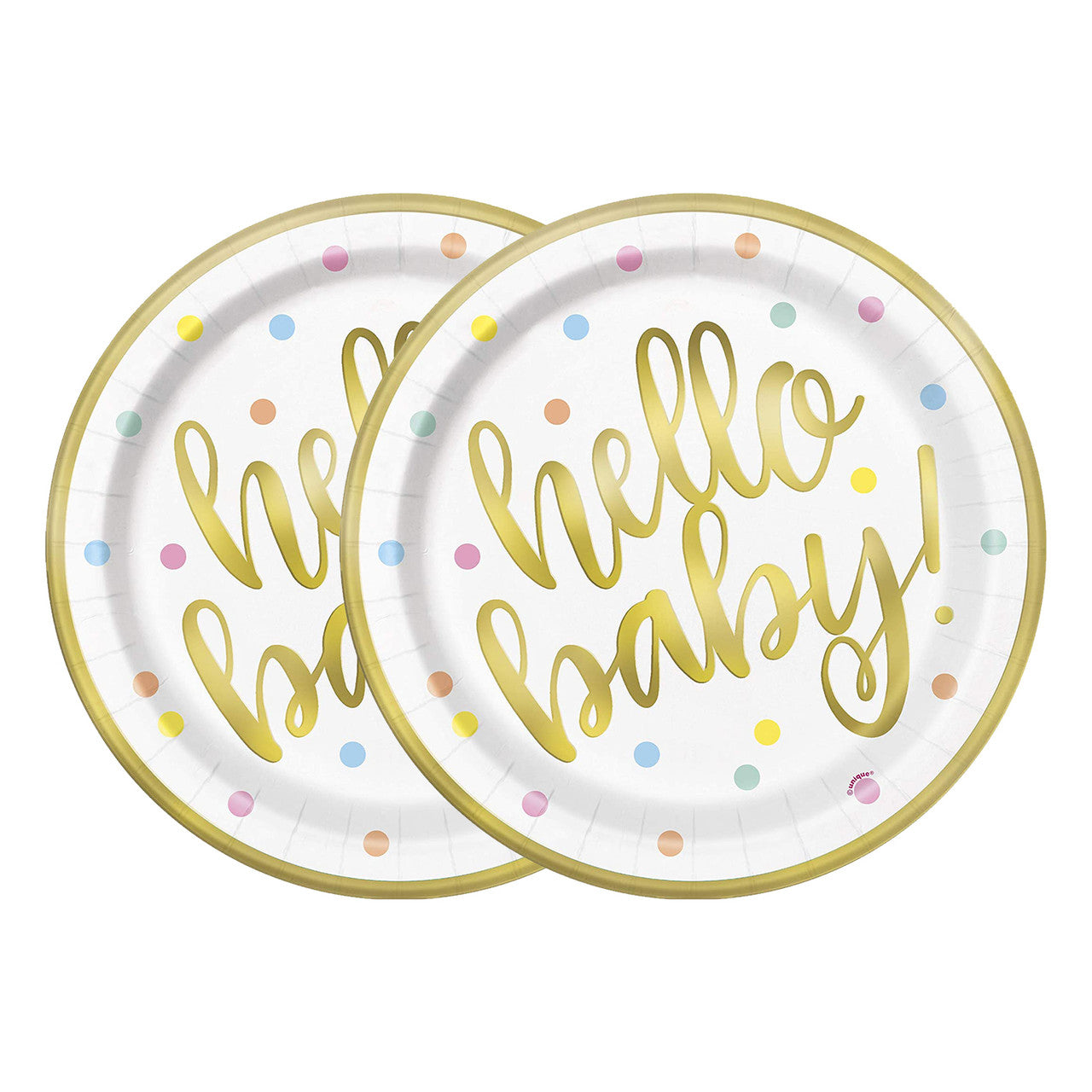 Hello Baby 9" Party Tableware Plates (Pack of 8)