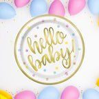 Hello Baby 9" Party Tableware Plates (Pack of 8)