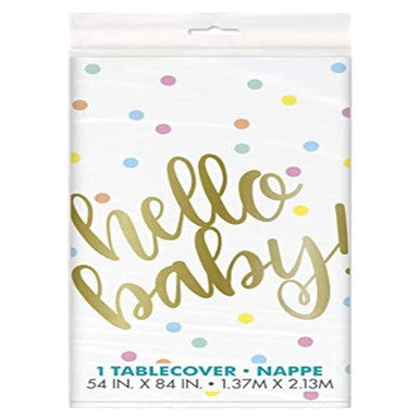 Hello Baby Plastic Tablecover