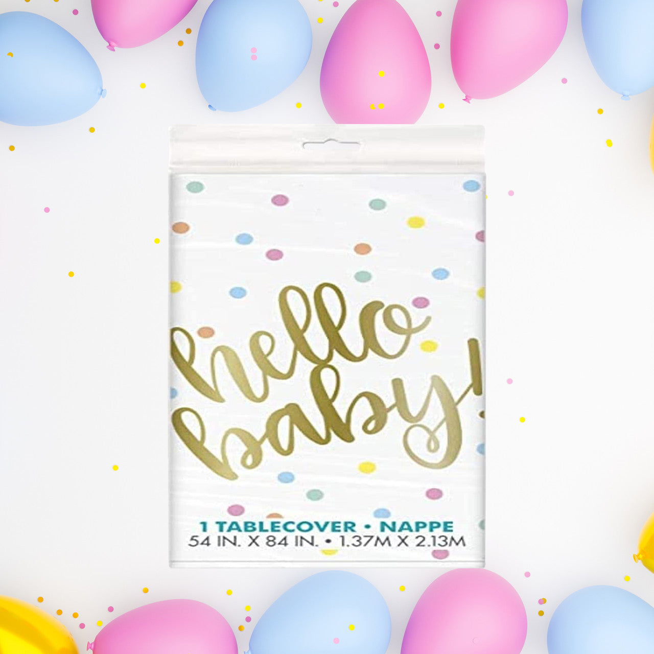 Hello Baby Plastic Tablecover
