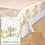 Hello Baby Plastic Tablecover