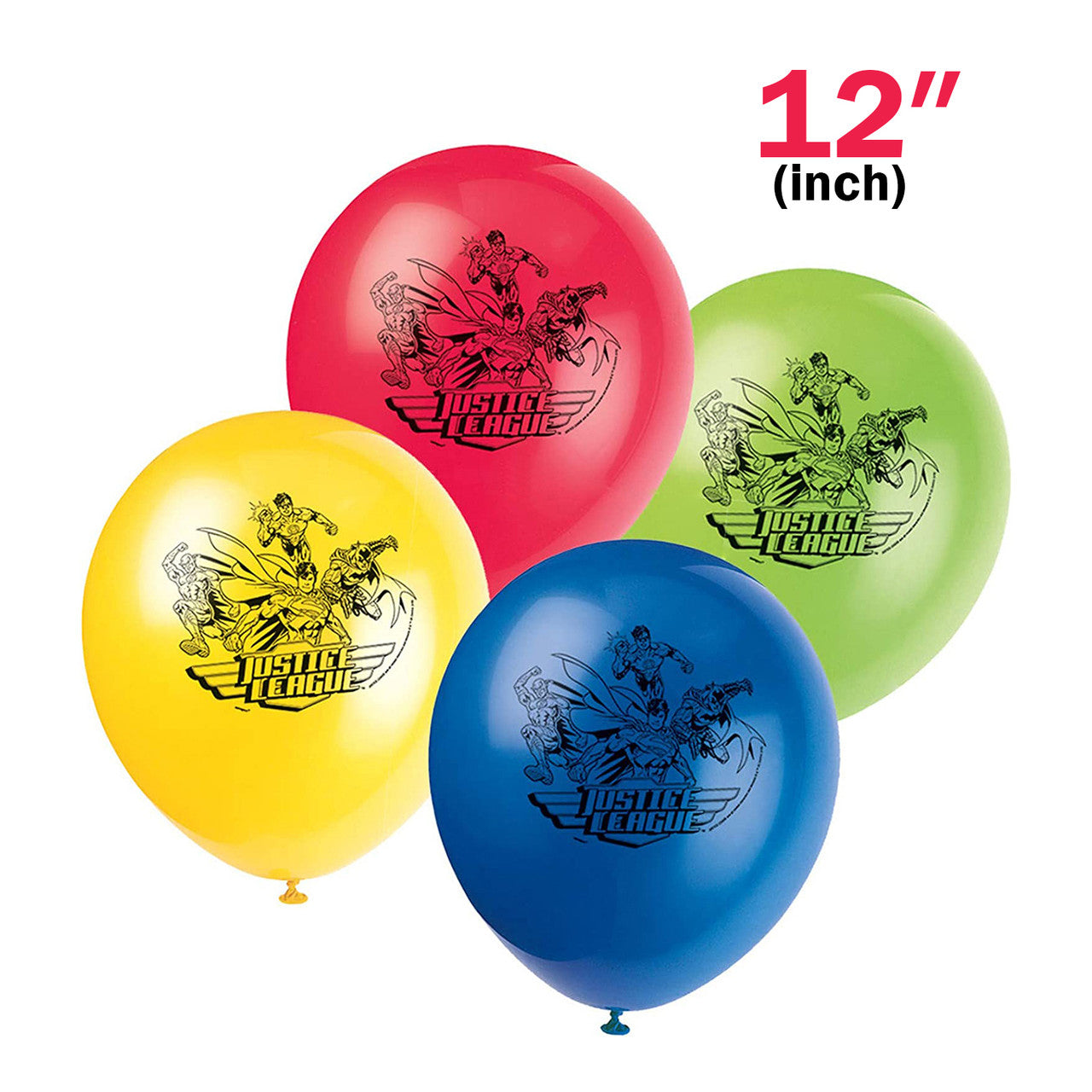 Justice League 12" Party Balloons (Pack of 8)