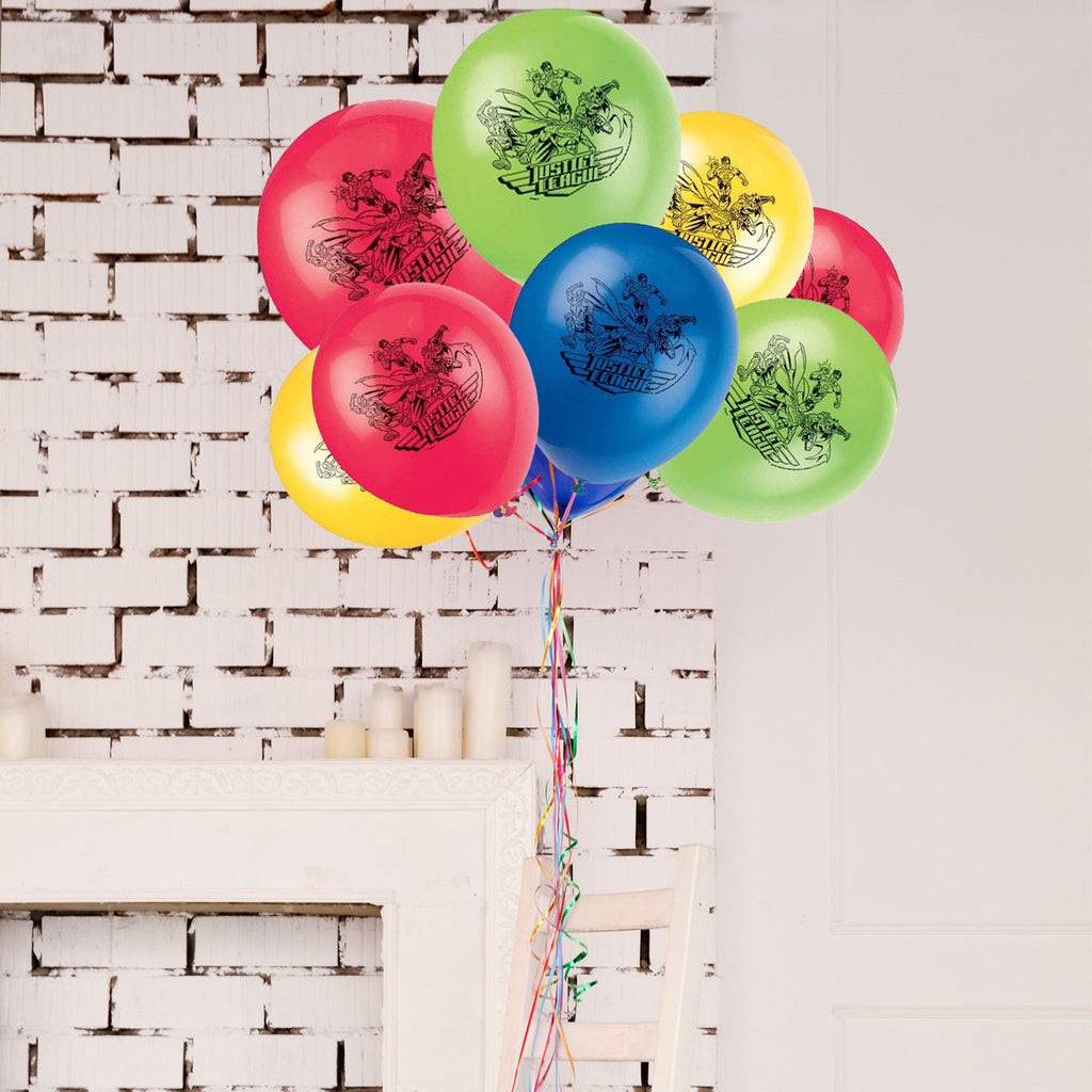 Justice League 12" Party Balloons (Pack of 8)