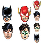 Justice League Party Masks (Pack of 8)