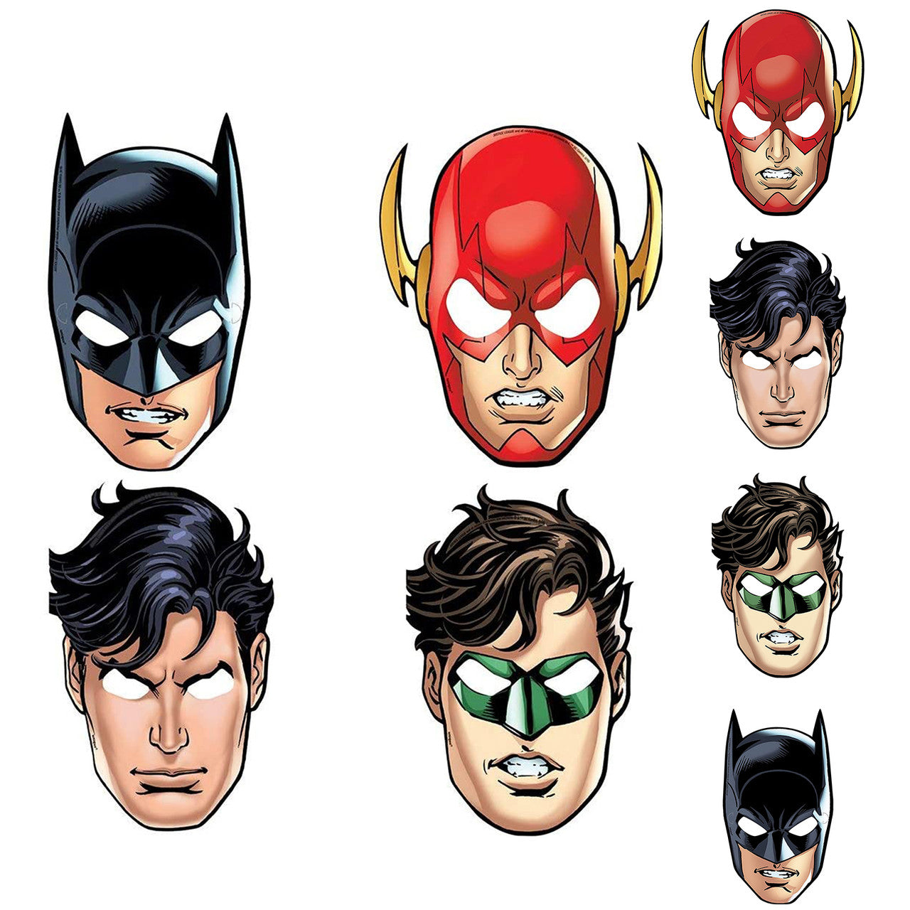 Justice League Party Masks (Pack of 8)
