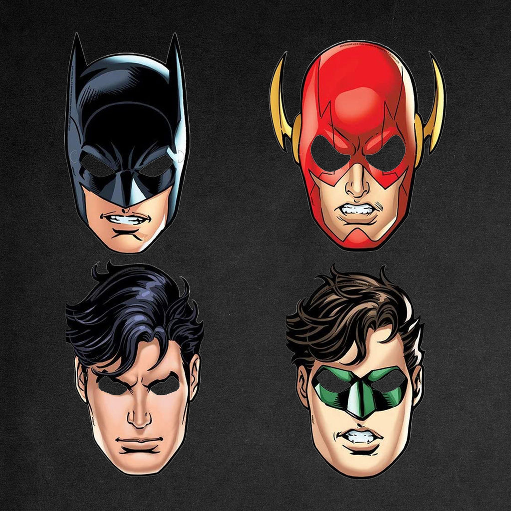 Justice League Party Masks (Pack of 8)
