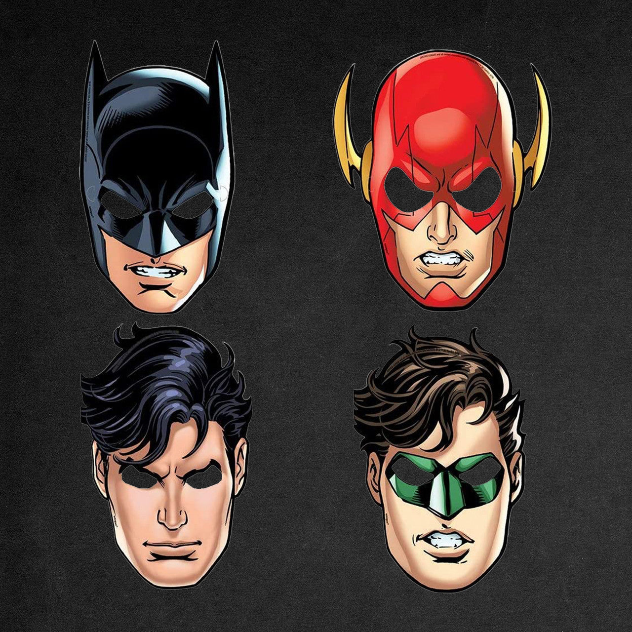 Justice League Party Masks (Pack of 8)