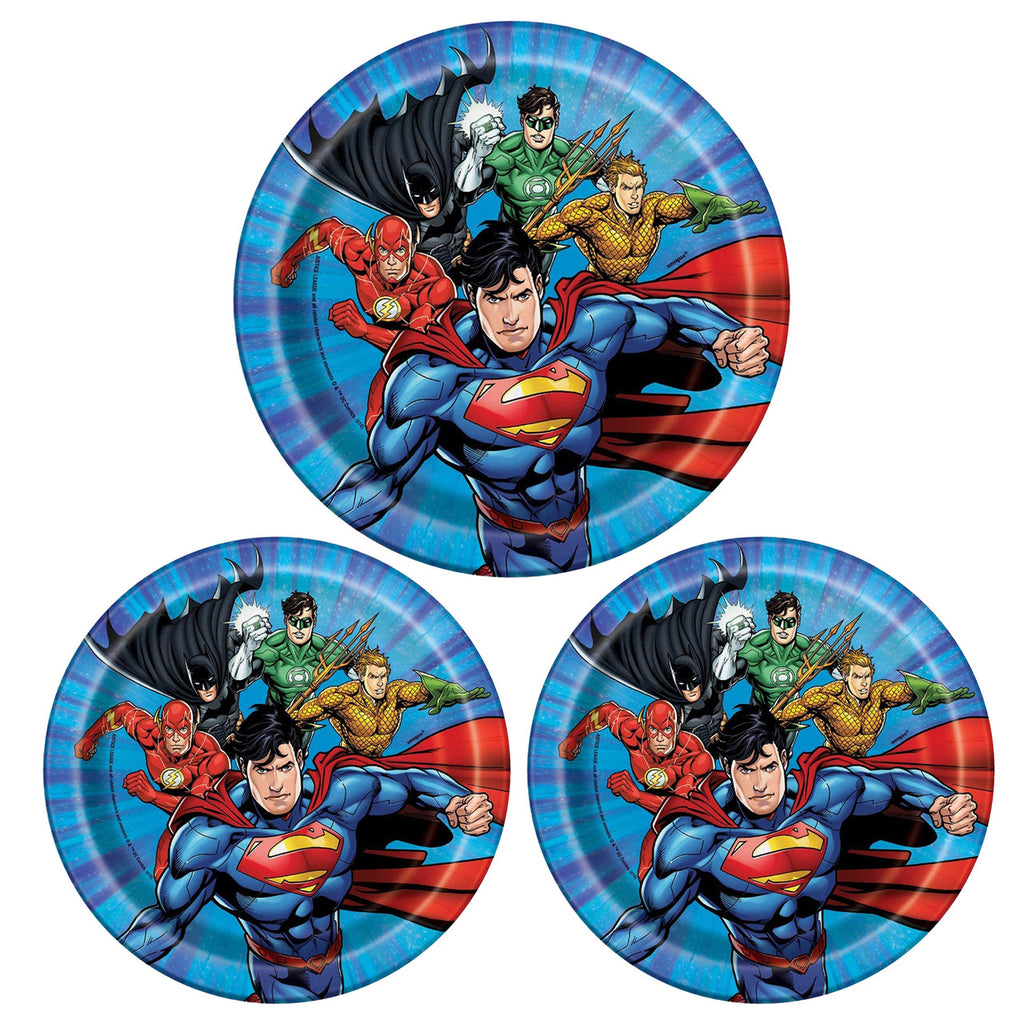 Justice League 7" Party Tableware Plates (Pack of 8)
