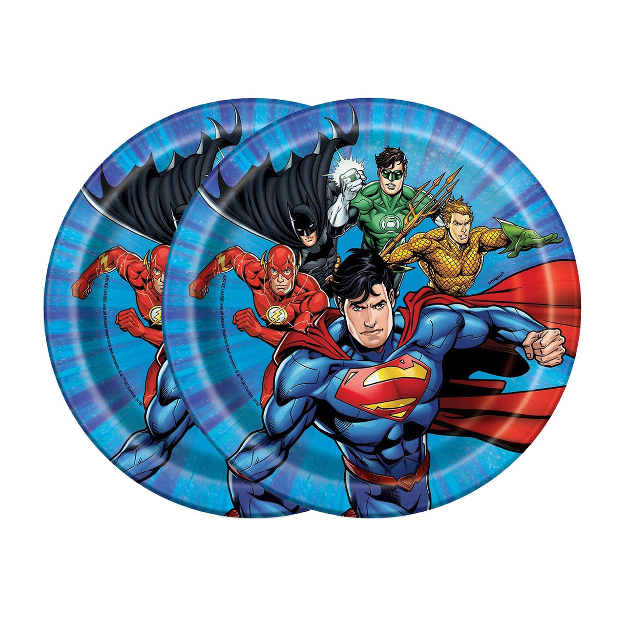 Justice League 7" Party Tableware Plates (Pack of 8)