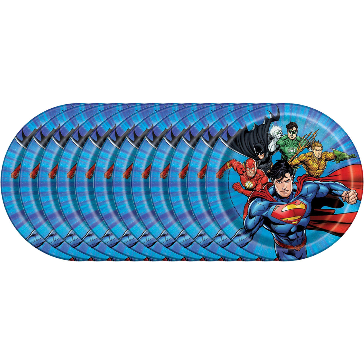 Justice League 7" Party Tableware Plates (Pack of 8)
